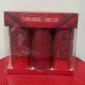 Simply Baked Baking Cups Red Joy 75 pieces NWT